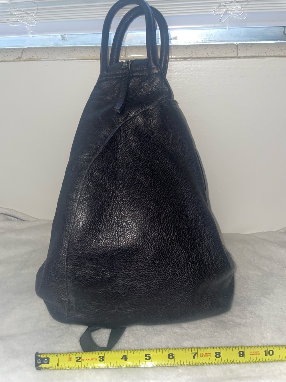Free People Black Leather Sling Backpack